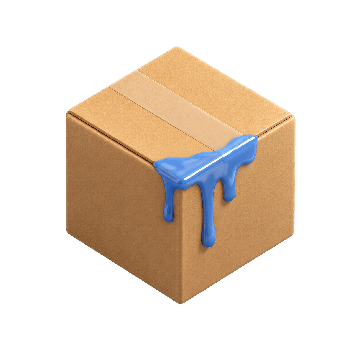 Sticky residue on package